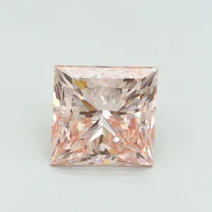 5.02ct PRINCESS Fancy Vivid Pink VS2 Coloured Lab diamond