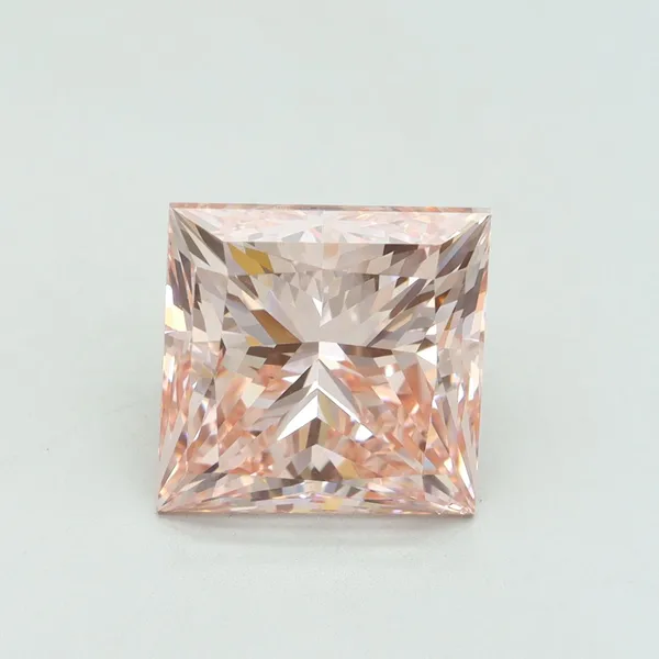 5.02ct PRINCESS Fancy Vivid Pink VS2 Coloured Lab diamond