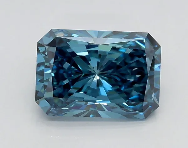 1.4ct RADIANT Fancy Vivid Blue VVS2 Coloured Lab diamond