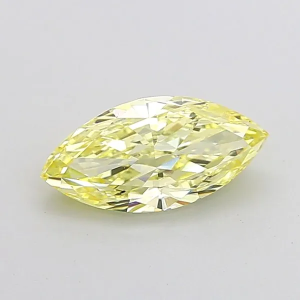 2ct MARQUISE Fancy Yellow VVS2 Coloured Lab diamond