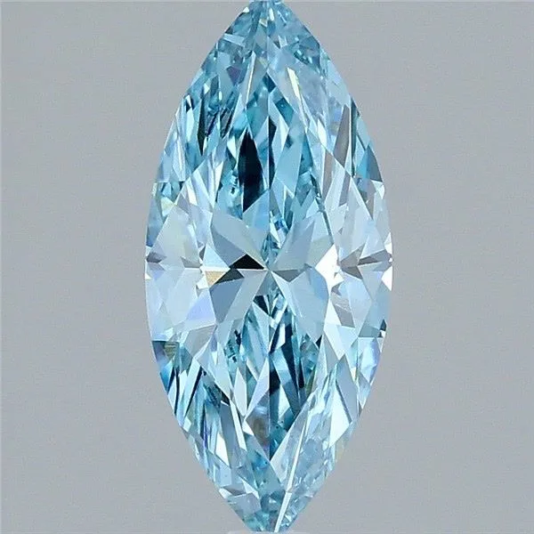 1.52ct MARQUISE Fancy Vivid Blue VS1 Coloured Lab diamond
