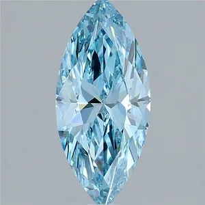 1.52ct MARQUISE Fancy Vivid Blue VS1 Coloured Lab diamond