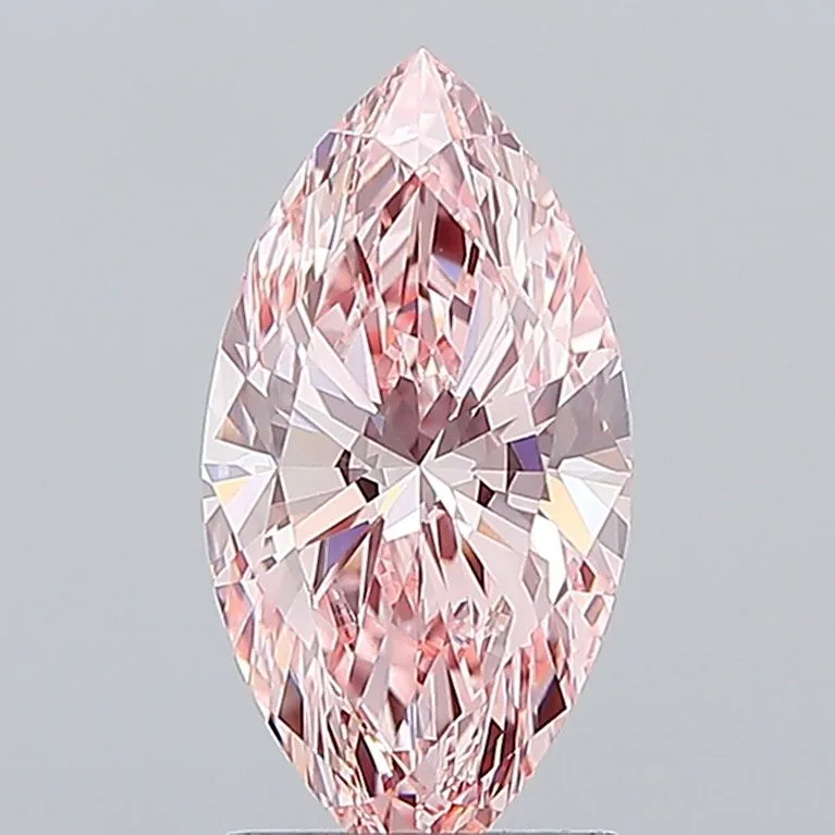 1.86ct MARQUISE Fancy Vivid Pink VVS2 Coloured Lab diamond