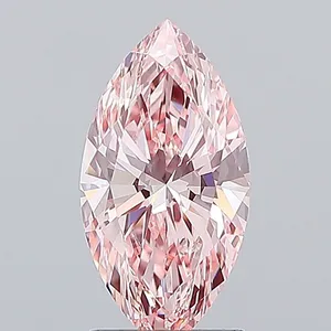 1.86ct MARQUISE Fancy Vivid Pink VVS2 Coloured Lab diamond