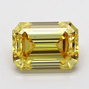 1.29ct EMERALD Fancy Yellow VS1 Coloured Lab diamond