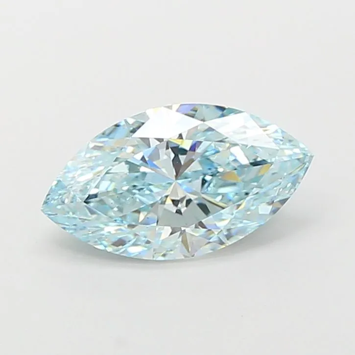 2.57ct MARQUISE Fancy Vivid Greenish Blue VS2 Coloured Lab diamond