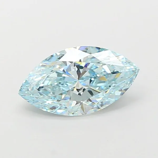2.57ct MARQUISE Fancy Vivid Greenish Blue VS2 Coloured Lab diamond