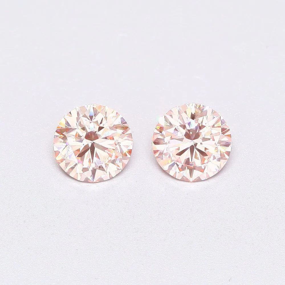 1.07ct ROUND Fancy Intense Pink VS1 Coloured Lab diamond