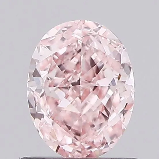 0.91ct OVAL Fancy Intense Pink VS2 Coloured Lab diamond