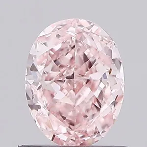 0.91ct OVAL Fancy Intense Pink VS2 Coloured Lab diamond