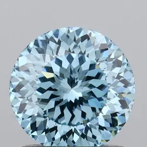 1.05ct ROUND Fancy Intense Blue VVS2 Coloured Lab diamond