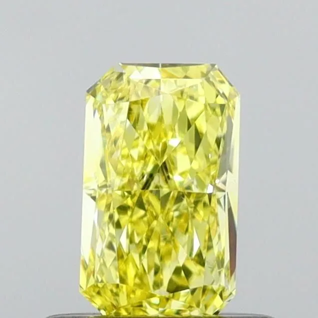0.52ct RADIANT Fancy Vivid Yellow VS1 Coloured Lab diamond