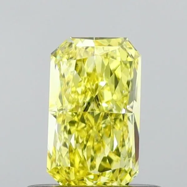 0.52ct RADIANT Fancy Vivid Yellow VS1 Coloured Lab diamond