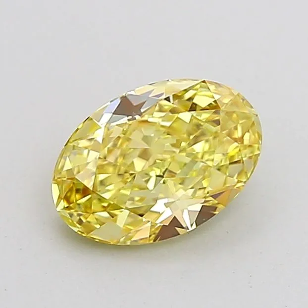 1.03ct OVAL Fancy Intense Yellow VS1 Coloured Lab diamond