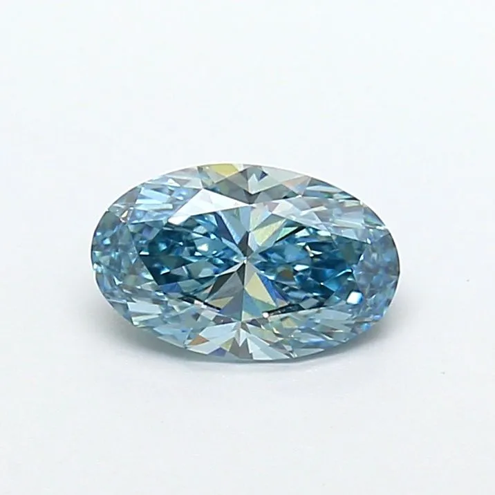 1.02ct OVAL Fancy Vivid Blue VS1 Coloured Lab diamond