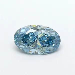 1.02ct OVAL Fancy Vivid Blue VS1 Coloured Lab diamond