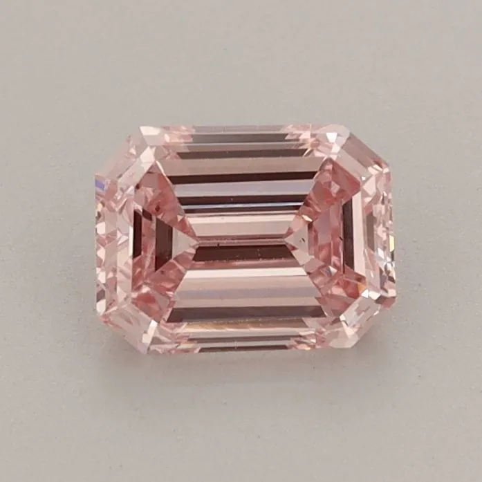 0.76ct EMERALD Fancy Intense Pink VS2 Coloured Lab diamond