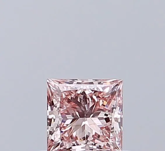 0.55ct PRINCESS Fancy Intense Pink VS2 Coloured Lab diamond