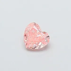 0.67ct HEART Fancy Vivid Pink VVS2 Coloured Lab diamond