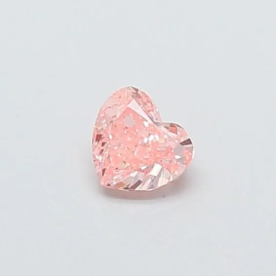 0.67ct HEART Fancy Vivid Pink VVS2 Coloured Lab diamond