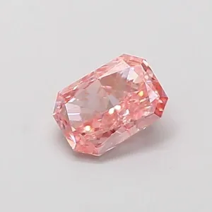 0.39ct RADIANT Fancy Vivid Pink VS2 Coloured Lab diamond