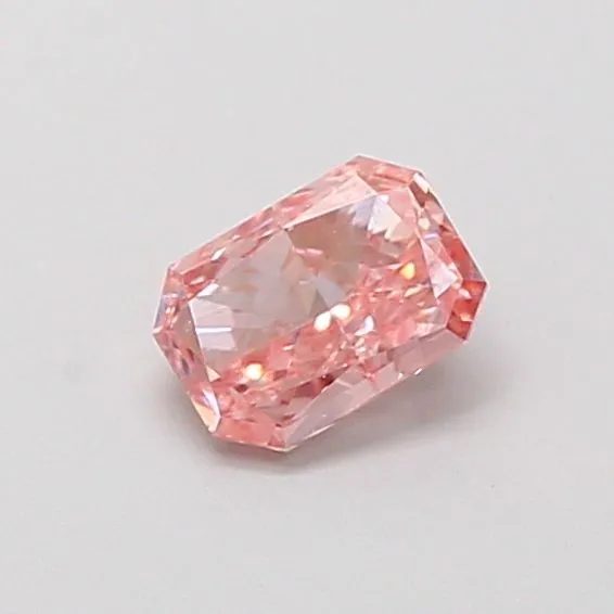 0.39ct RADIANT Fancy Vivid Pink VS2 Coloured Lab diamond