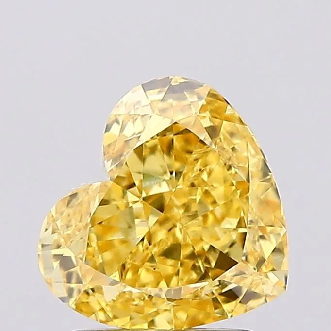 1.75ct HEART Fancy Vivid Yellow VS1 Coloured Lab diamond