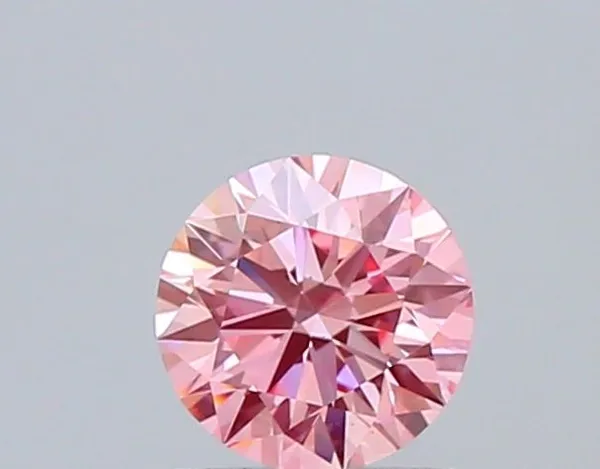 1ct ROUND Fancy Intense Pink VS2 Coloured Lab diamond
