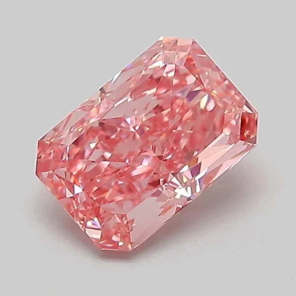 1.06ct RADIANT Fancy Vivid Pink VVS2 Coloured Lab diamond