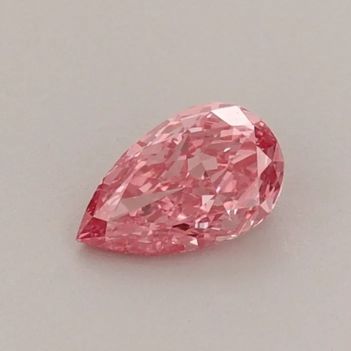 0.37ct PEAR Fancy Vivid Pink VS1 Coloured Lab diamond