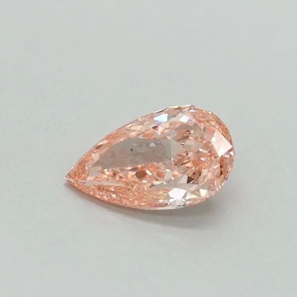 0.46ct PEAR Fancy Vivid Pink VS2 Coloured Lab diamond