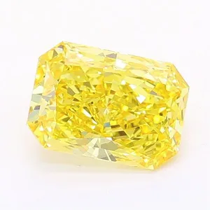 1.12ct RADIANT Fancy Vivid Yellow VS1 Coloured Lab diamond
