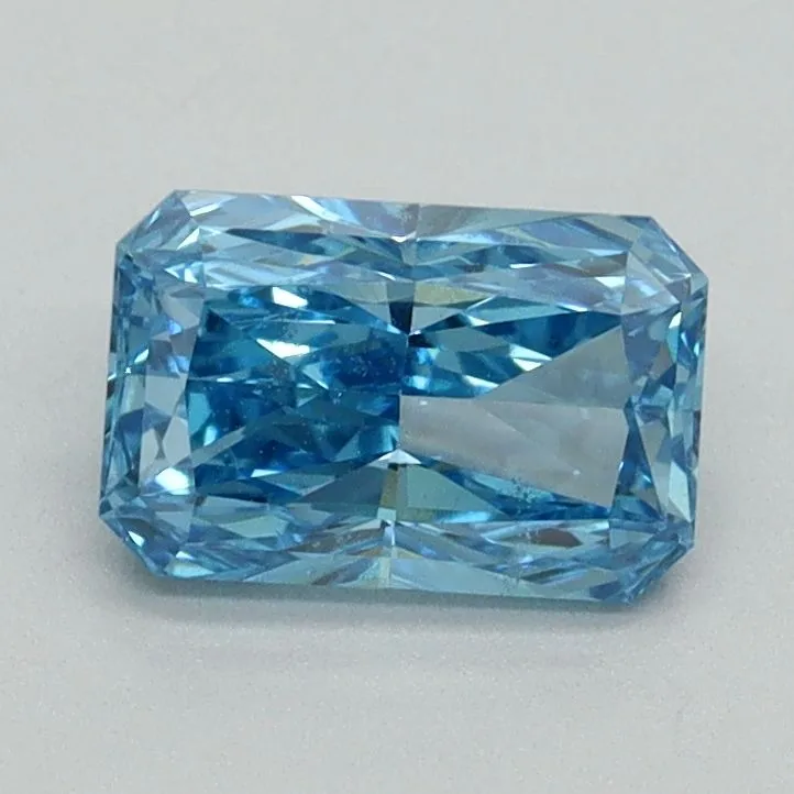 0.97ct RADIANT Fancy Vivid Blue VS2 Coloured Lab diamond