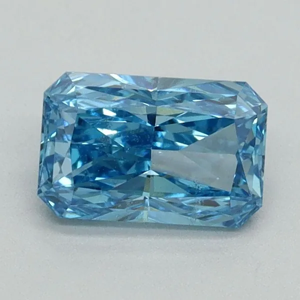 0.97ct RADIANT Fancy Vivid Blue VS2 Coloured Lab diamond