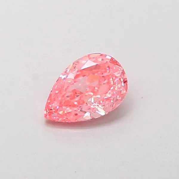 0.44ct PEAR Fancy Vivid Pink VS1 Coloured Lab diamond