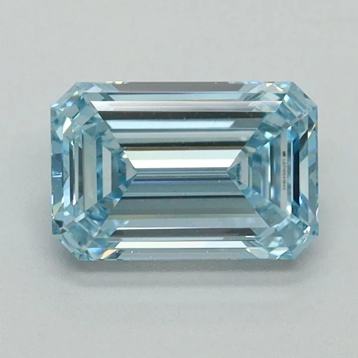 1.07ct EMERALD Fancy Intense Blue VVS2 Coloured Lab diamond