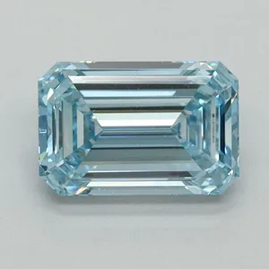 1.07ct EMERALD Fancy Intense Blue VVS2 Coloured Lab diamond