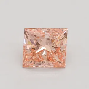 0.9ct PRINCESS Fancy Intense Pink SI1 Coloured Lab diamond