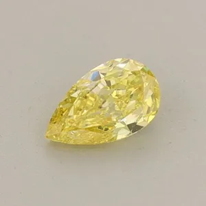 0.35ct PEAR Fancy Vivid Yellow VVS2 Coloured Lab diamond