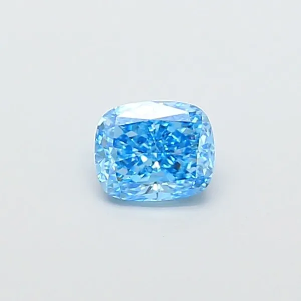 1ct CUSHION Fancy Vivid Blue VS2 Coloured Lab diamond