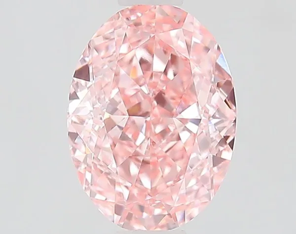 1.08ct OVAL Fancy Vivid Pink VVS2 Coloured Lab diamond