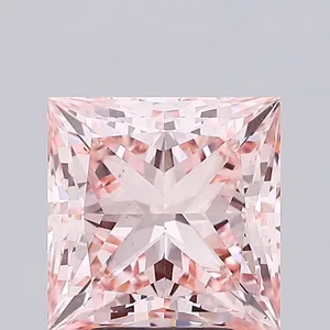 3.34ct PRINCESS Fancy Intense Pink VS1 Coloured Lab diamond