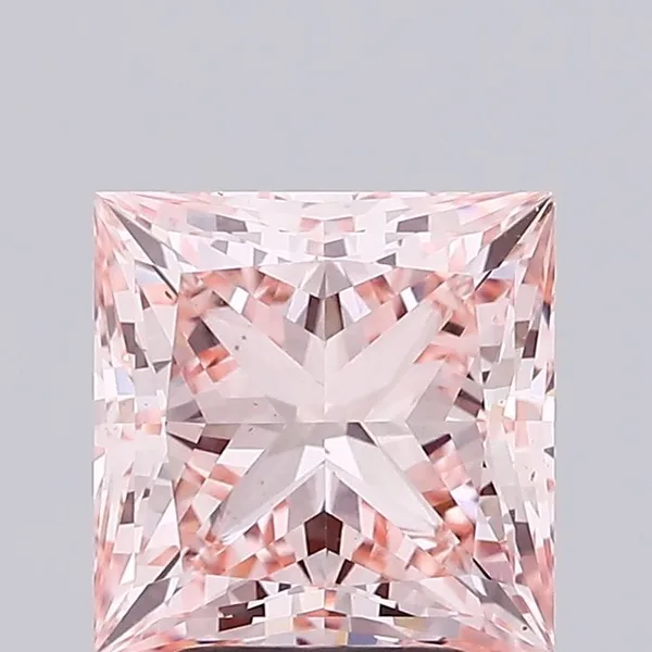 3.34ct PRINCESS Fancy Intense Pink VS1 Coloured Lab diamond