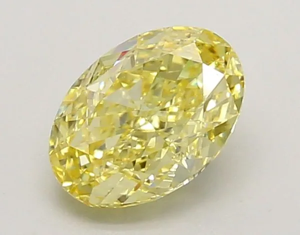 1.11ct OVAL Fancy Intense Yellow VS1 Coloured Lab diamond