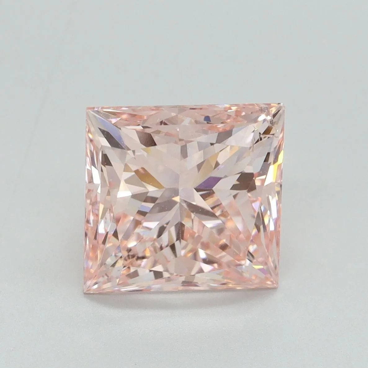 4.00ct PRINCESS Fancy Intense Pink SI1 Coloured Lab diamond