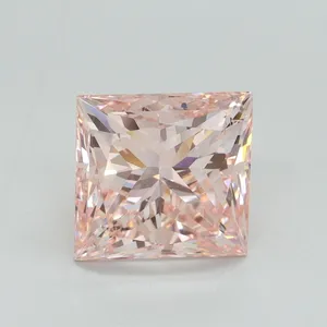 4ct PRINCESS Fancy Intense Pink SI1 Coloured Lab diamond