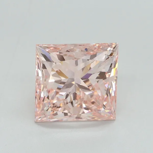 4ct PRINCESS Fancy Intense Pink SI1 Coloured Lab diamond
