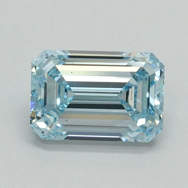 1.17ct EMERALD Fancy Intense Blue VS1 Coloured Lab diamond