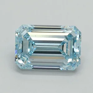 1.17ct EMERALD Fancy Intense Blue VS1 Coloured Lab diamond
