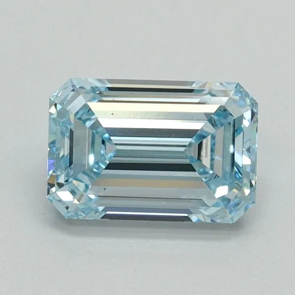 1.17ct EMERALD Fancy Intense Blue VS1 Coloured Lab diamond